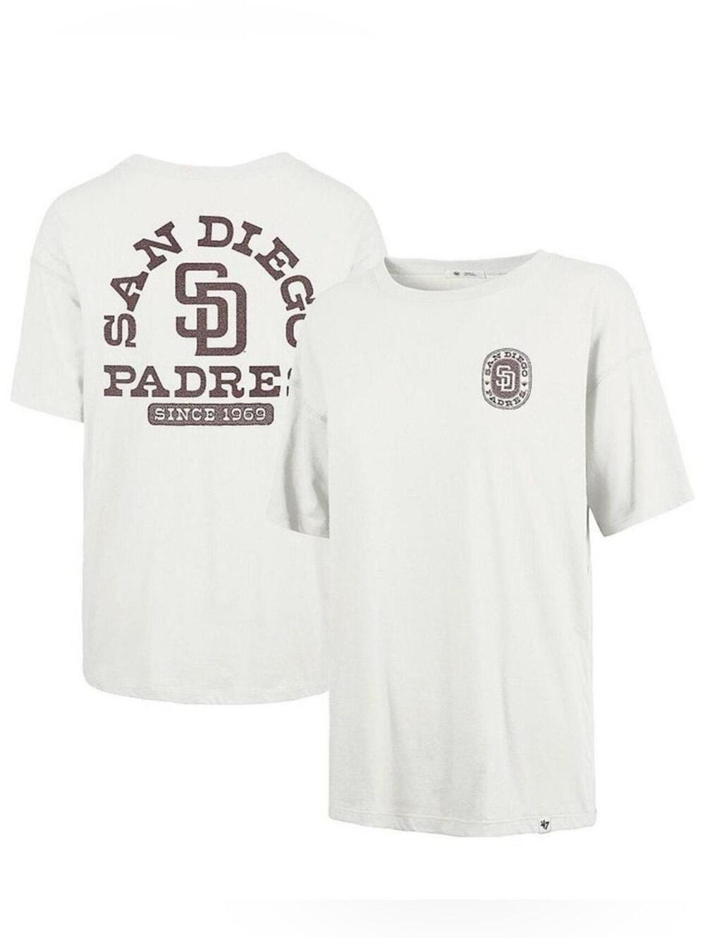 ‘47 San Diego Padres Graphic White Logo T-Shirt Women’s Large NWT